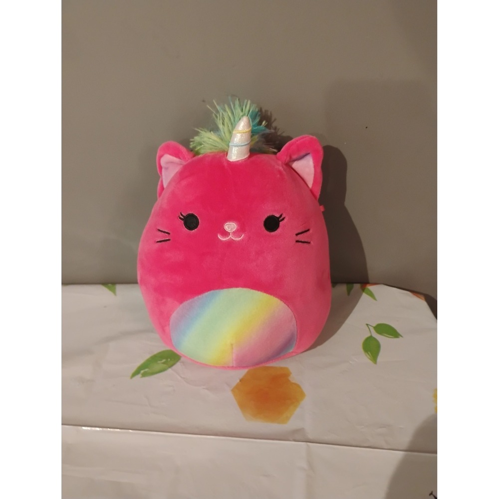 Squishmallows Courtney Caticorn Pink Rainbow 8 Inch Plush Kellytoy Cat Unicorn